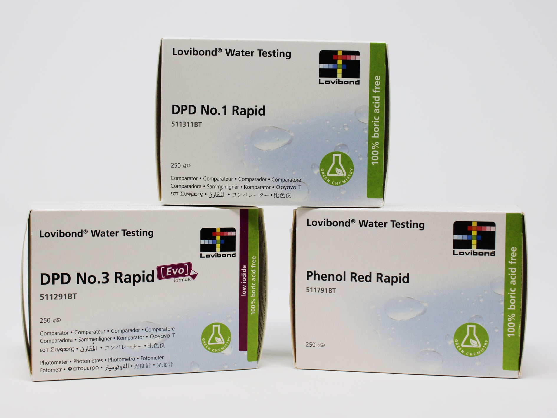 Testallwater Lovibond Multipack : DPD No 1 Rapid/DPD No 3 Rapid/Phenol Red Rapid