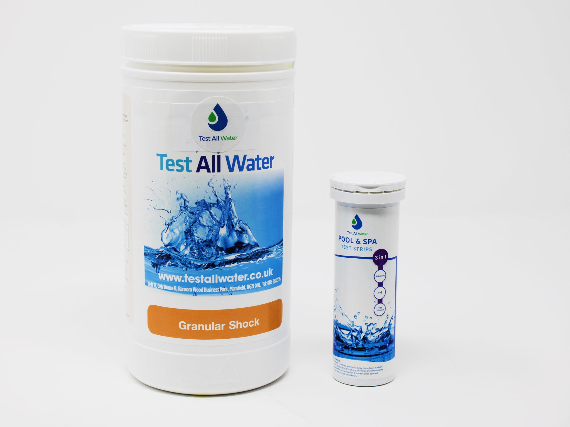Test All Water Chlorine Granular Shock With 3 In 1 Testing Strips