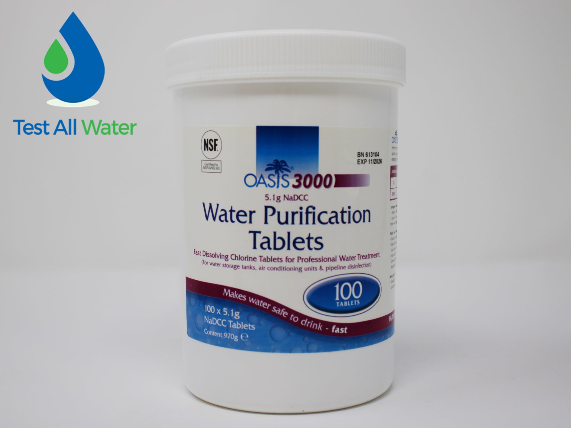 Oasis 3000 Water Purification Tablets