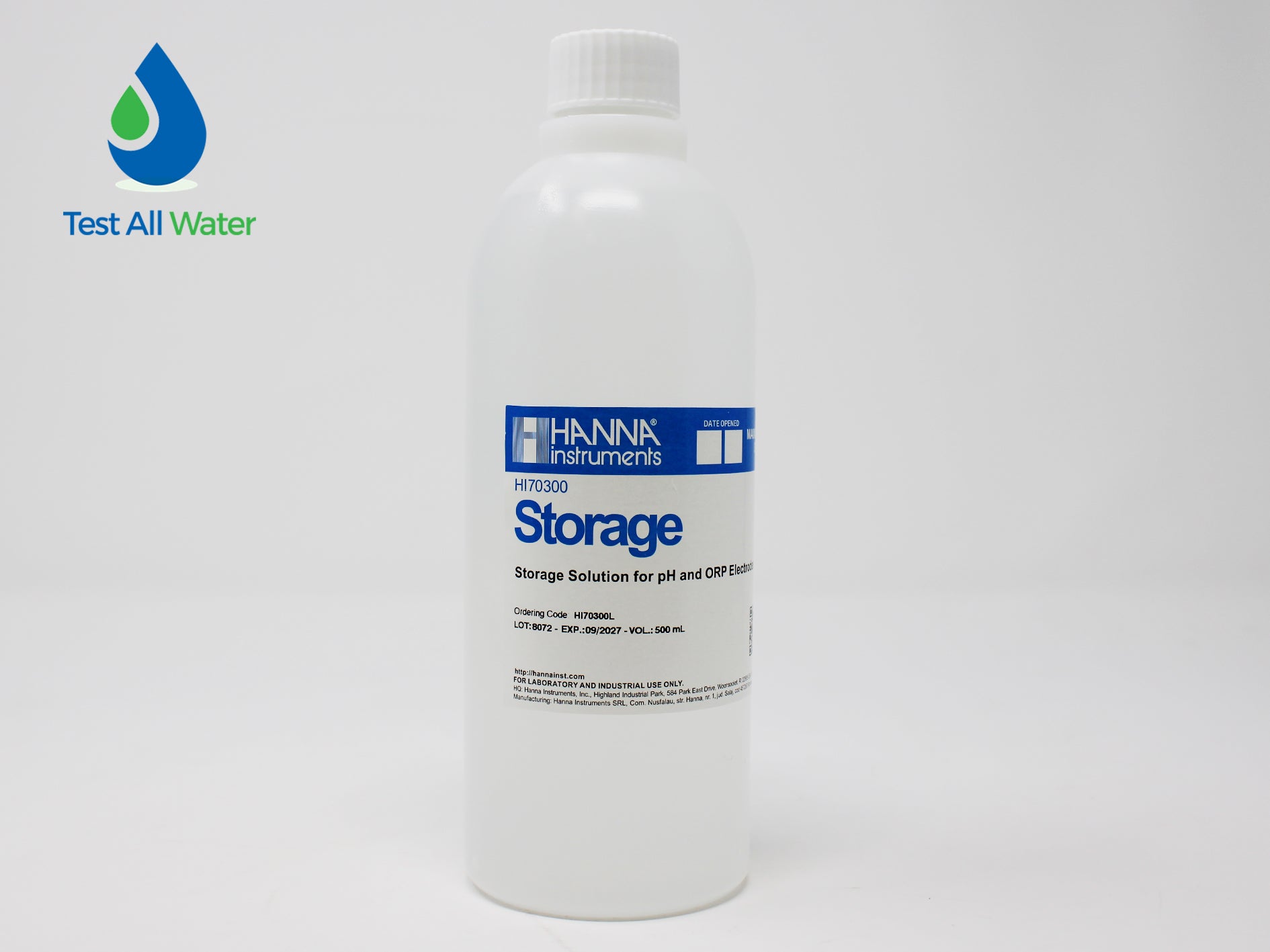 Hanna Instruments-70300L pH Electrode Storage Solution, 500 mL