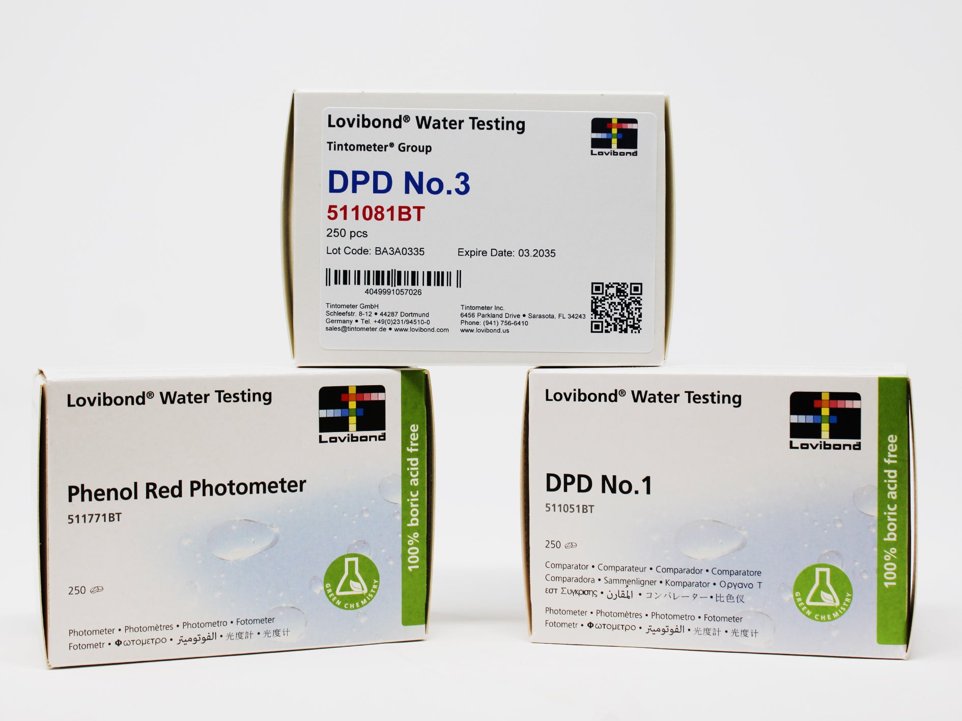 Lovibond DPD No.1, DPD No.3 & pH Reagents