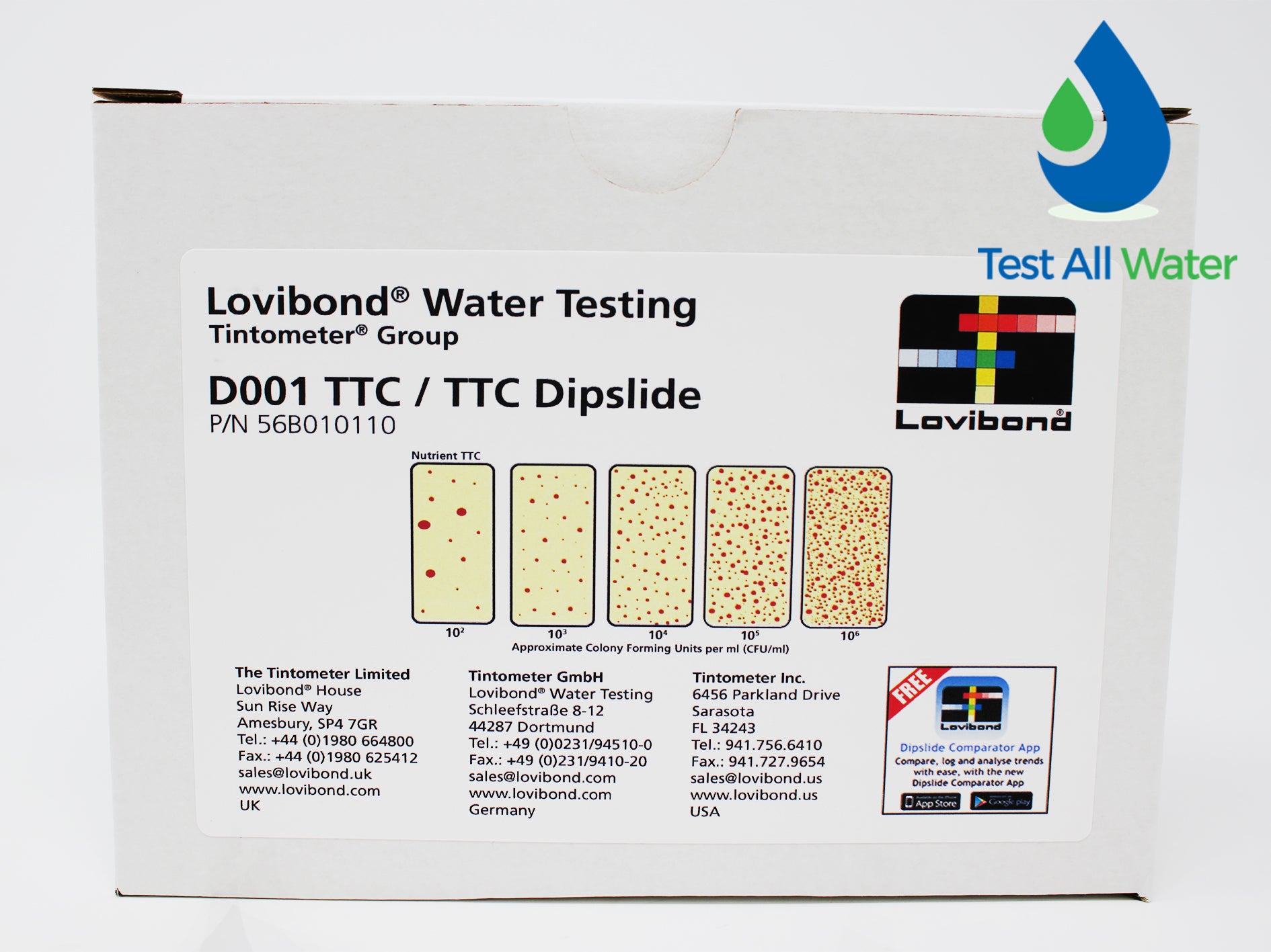 Lovibond Dipslide D001 (TTC/TTC) Total Viable Count