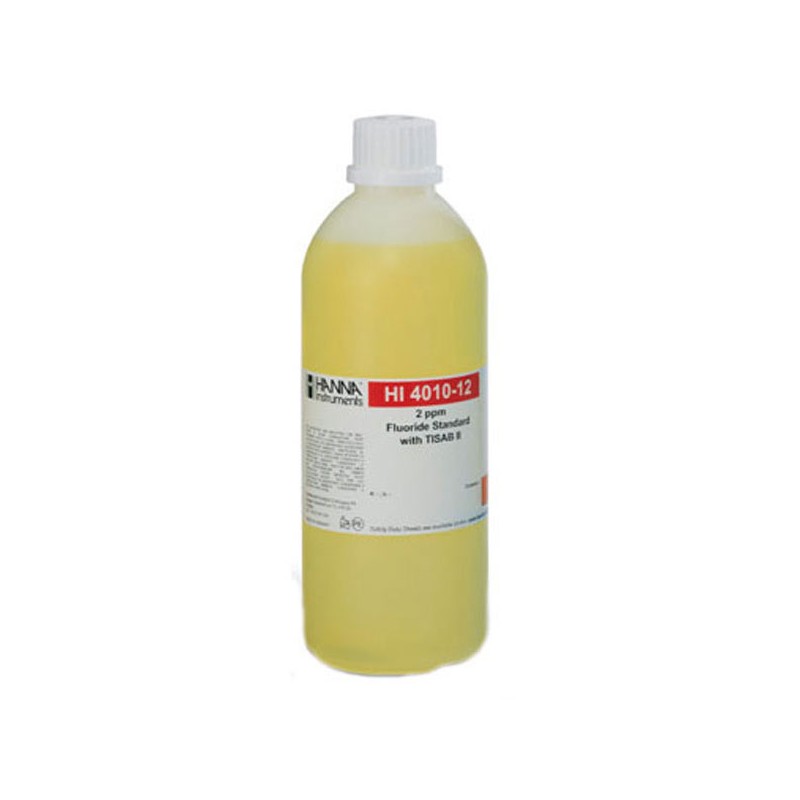 Hanna Instruments HI-4010-12 2 ppm Fluoride Standard with TISAB II