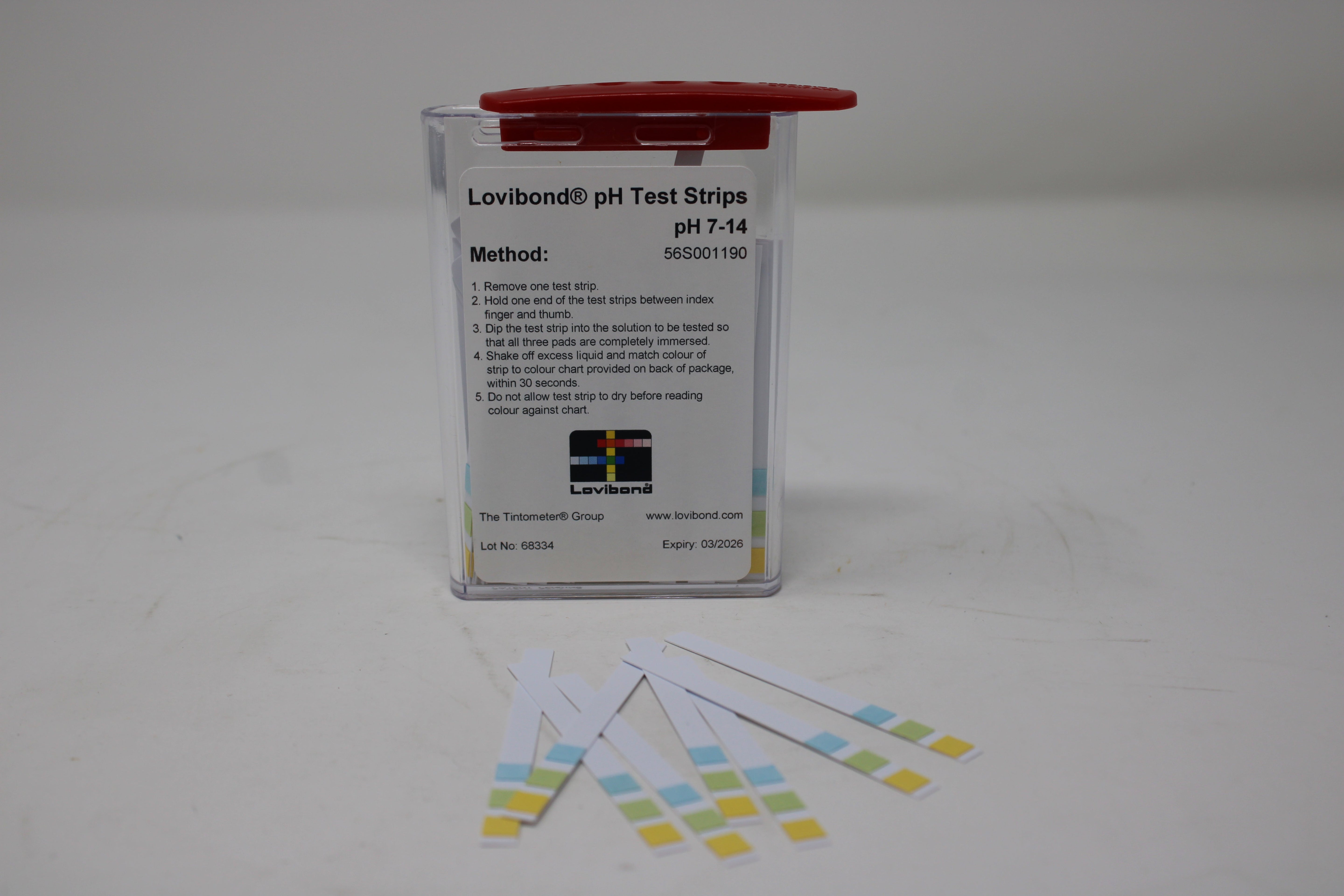 Lovibond pH (pH FIX) 7-14 Test Strips Expired 03/26