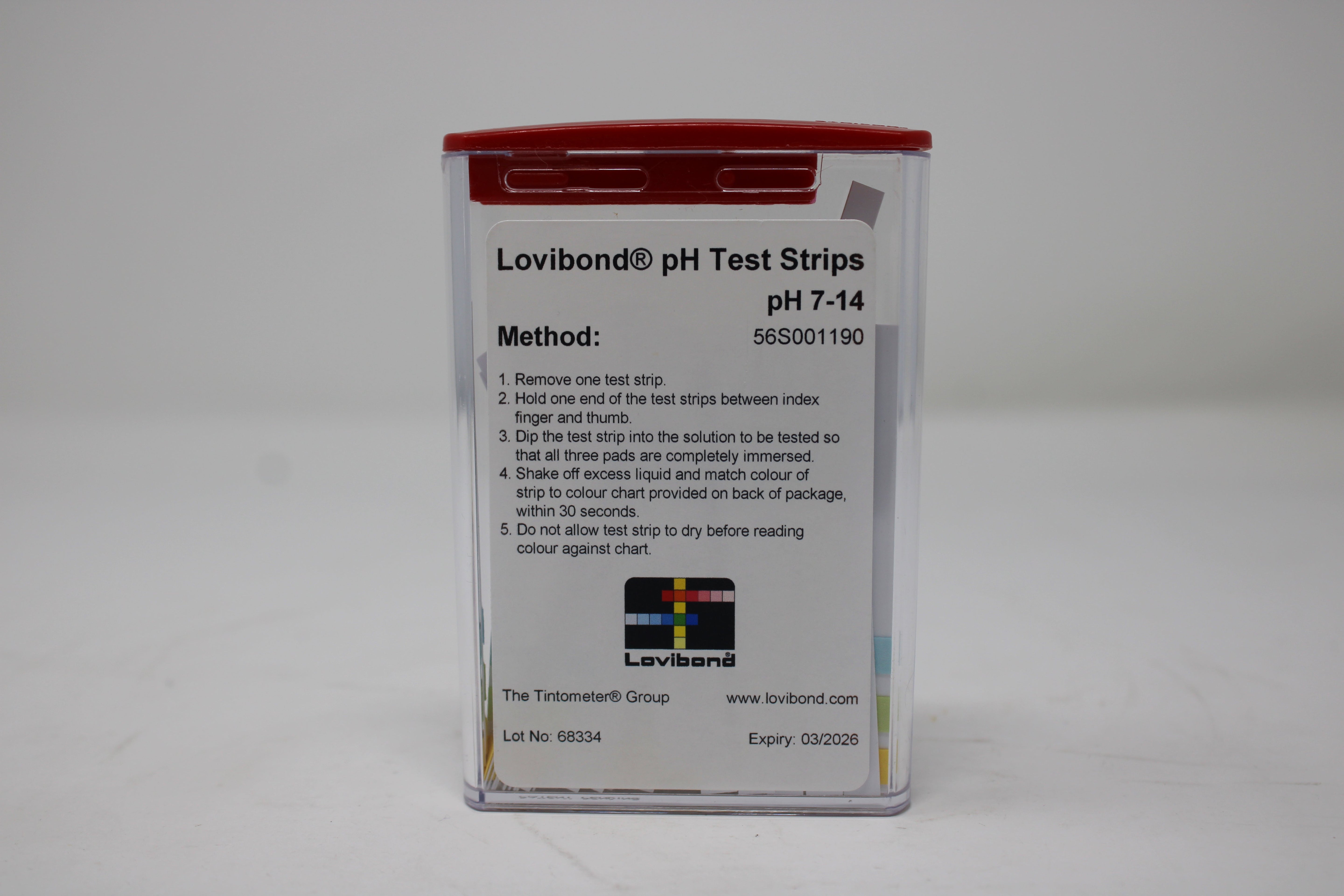 Lovibond pH (pH FIX) 7-14 Test Strips Expired 03/26