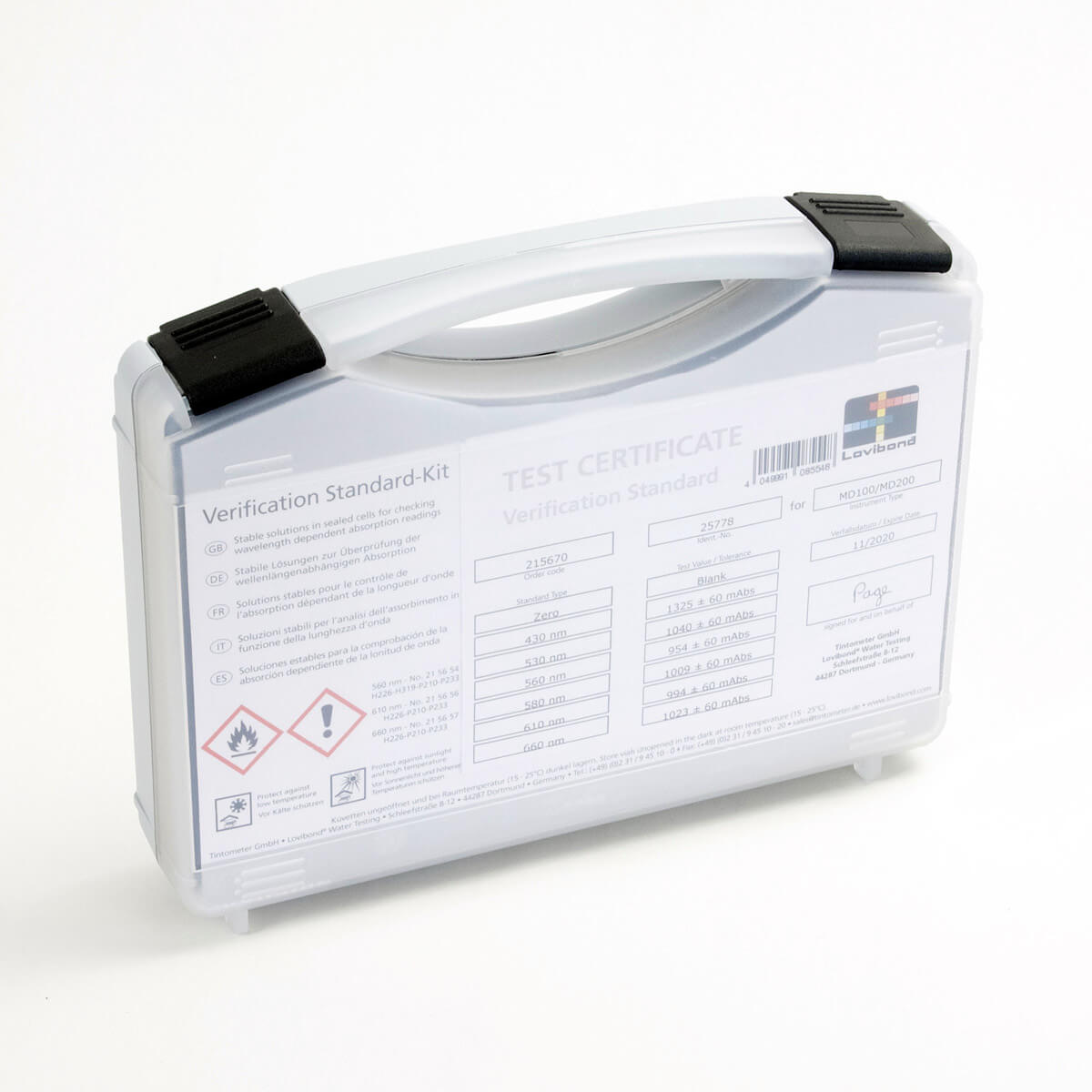 Lovibond Verification Standard Kit MD50/MD150