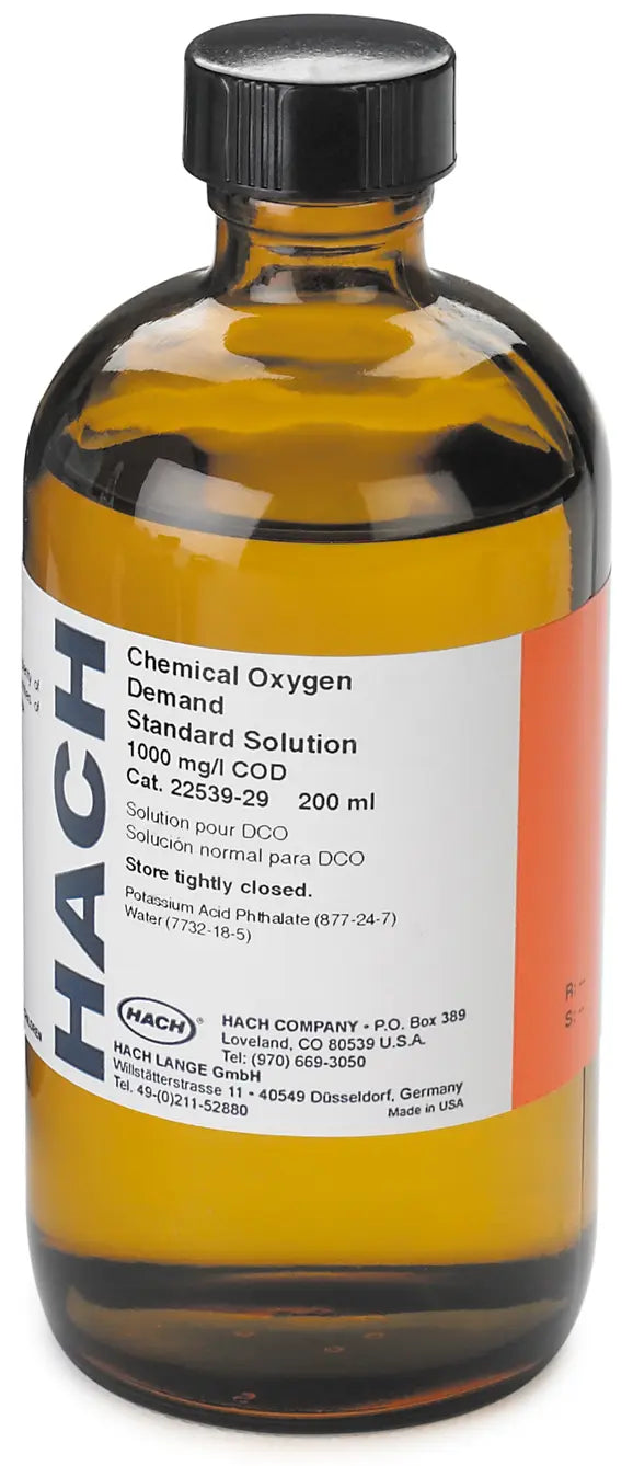 HACH COD standard solution, 1000 mg/L O₂, 200 mL