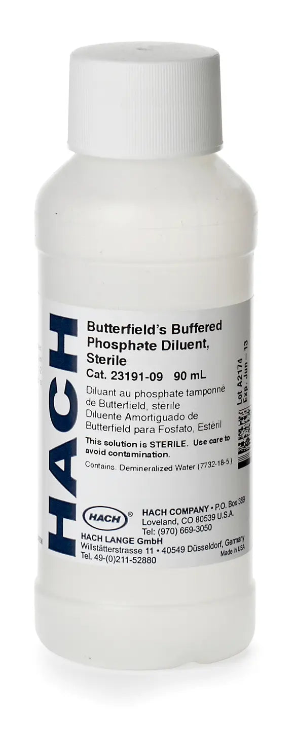 HACH Butterfield's buffered phosphate, 90 mL