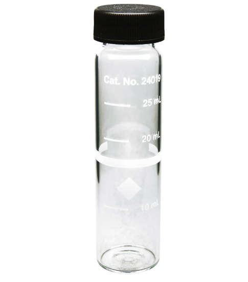HACH Sample cell, 25 mm round Glass, 6 pcs