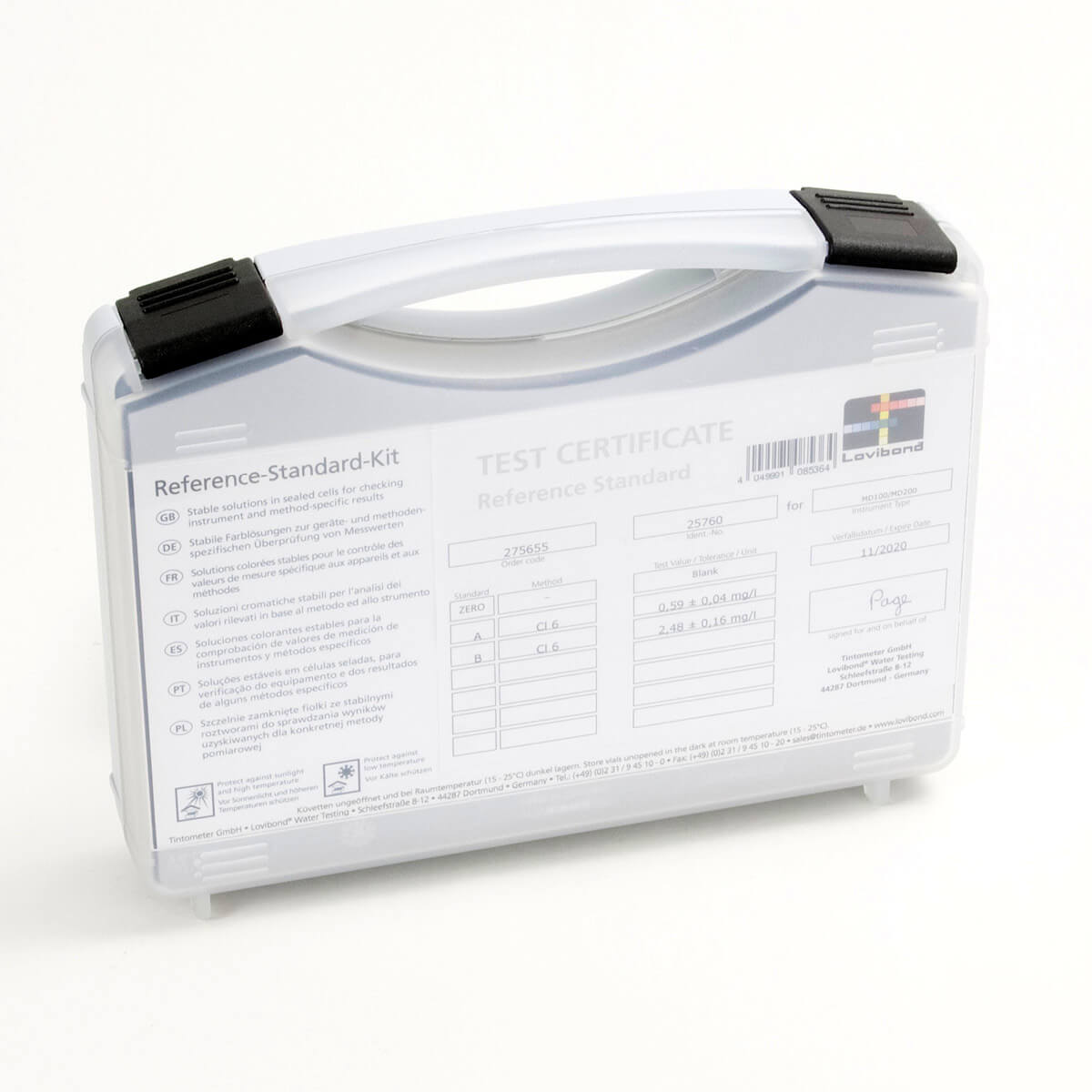 Lovibond Chlorine Standard set MD100, MD110, MD200