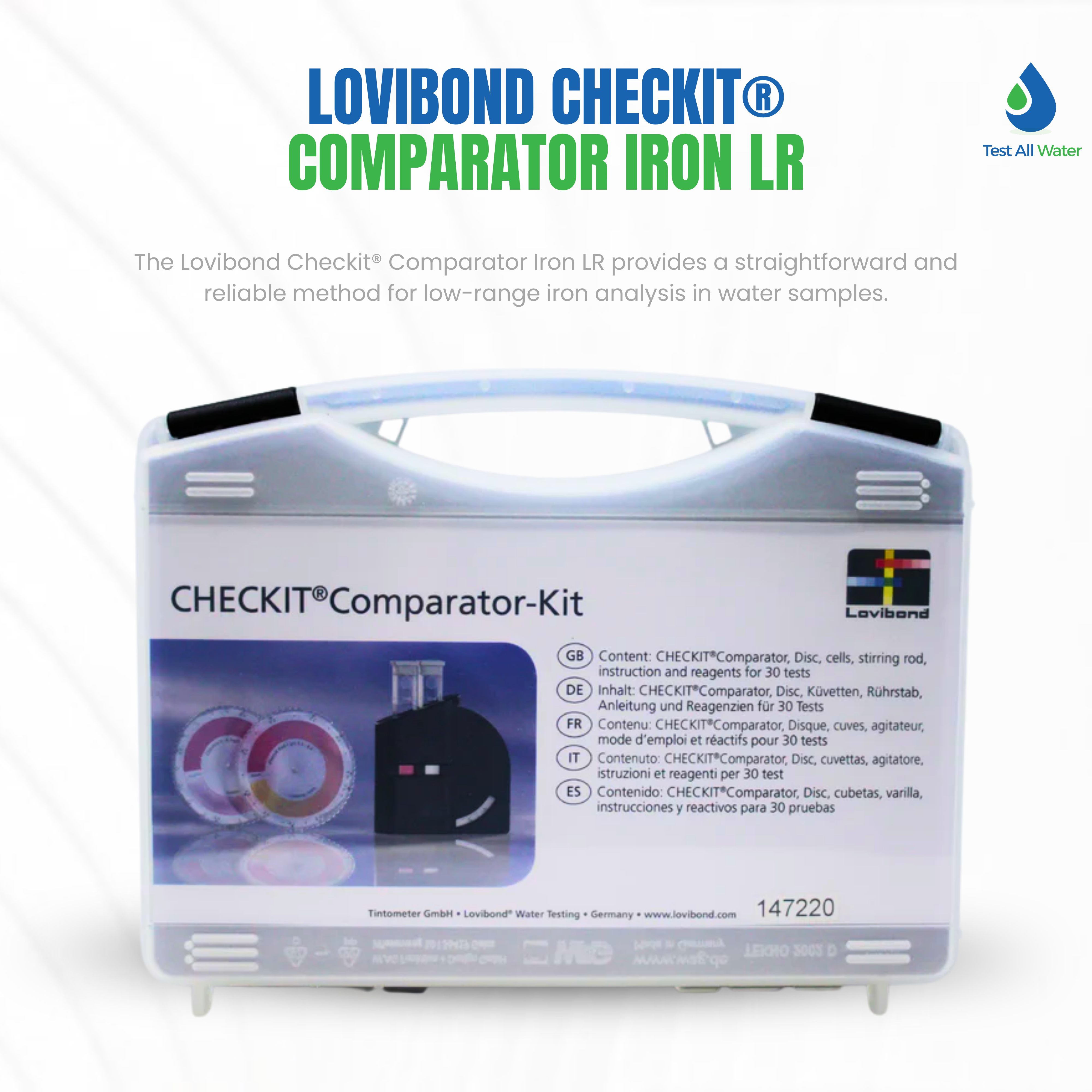 Lovibond Checkit®  Comparator Iron LR