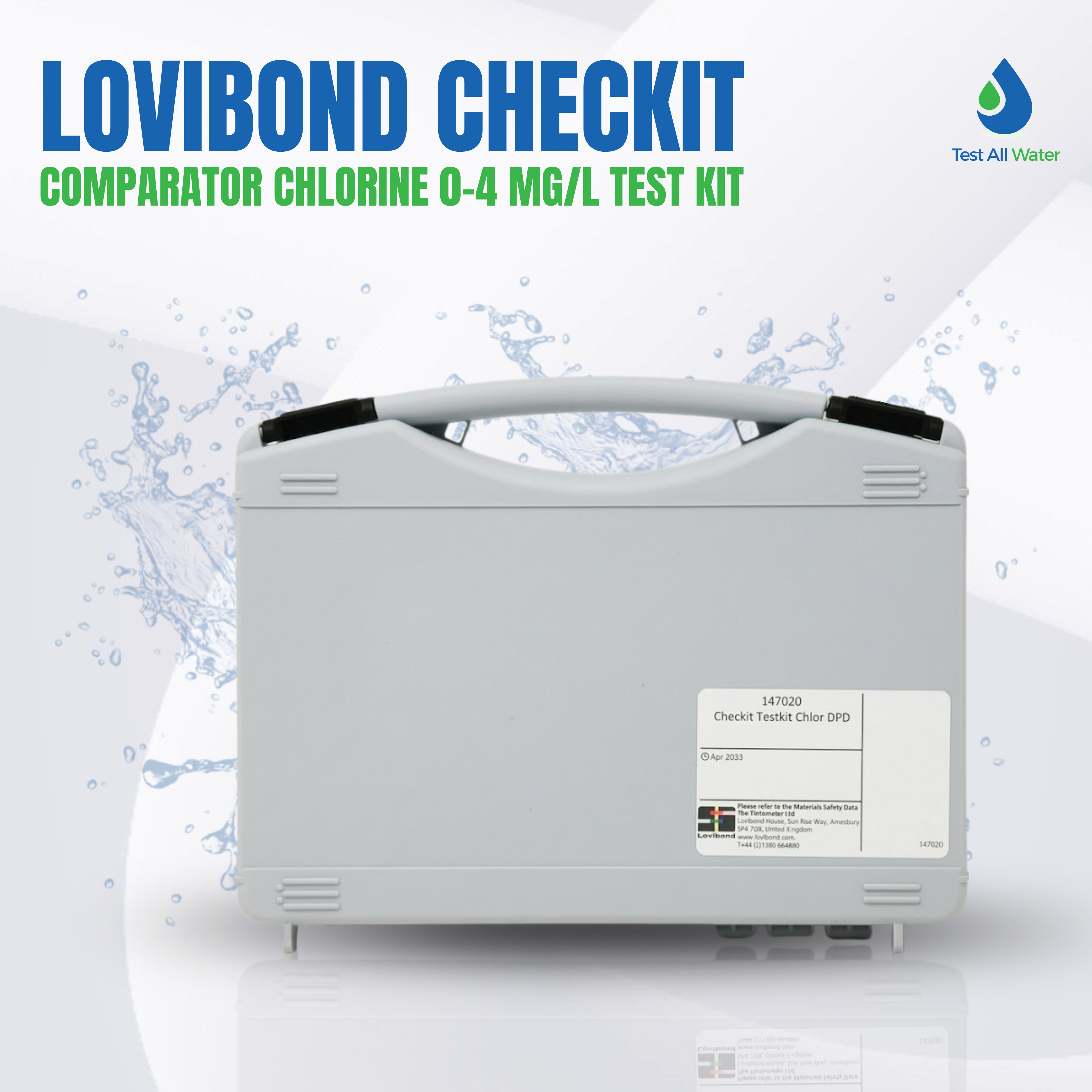 Lovibond Checkit Comparator Chlorine 0-4 mg/l Test Kit