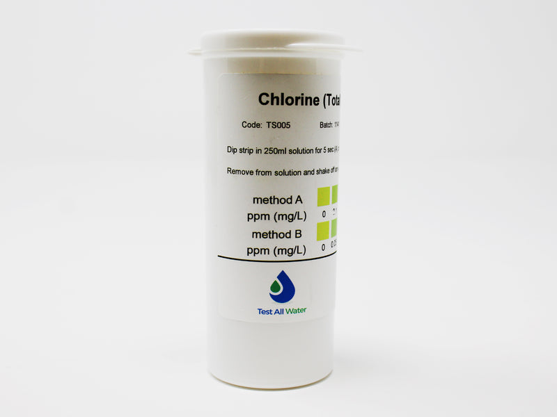 Chlorine Total Test Strips [0-10ppm] (50Pk)