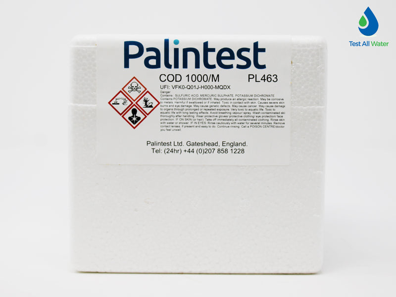 Palintest COD/1000/M 0-1000 mg/L O2 Tubetests