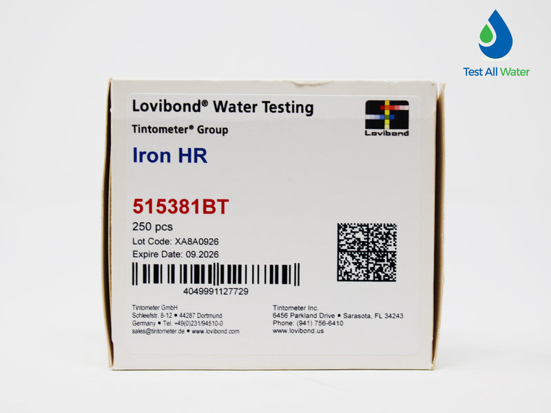 Lovibond Iron HR Comp Tablets 0-10mg/l