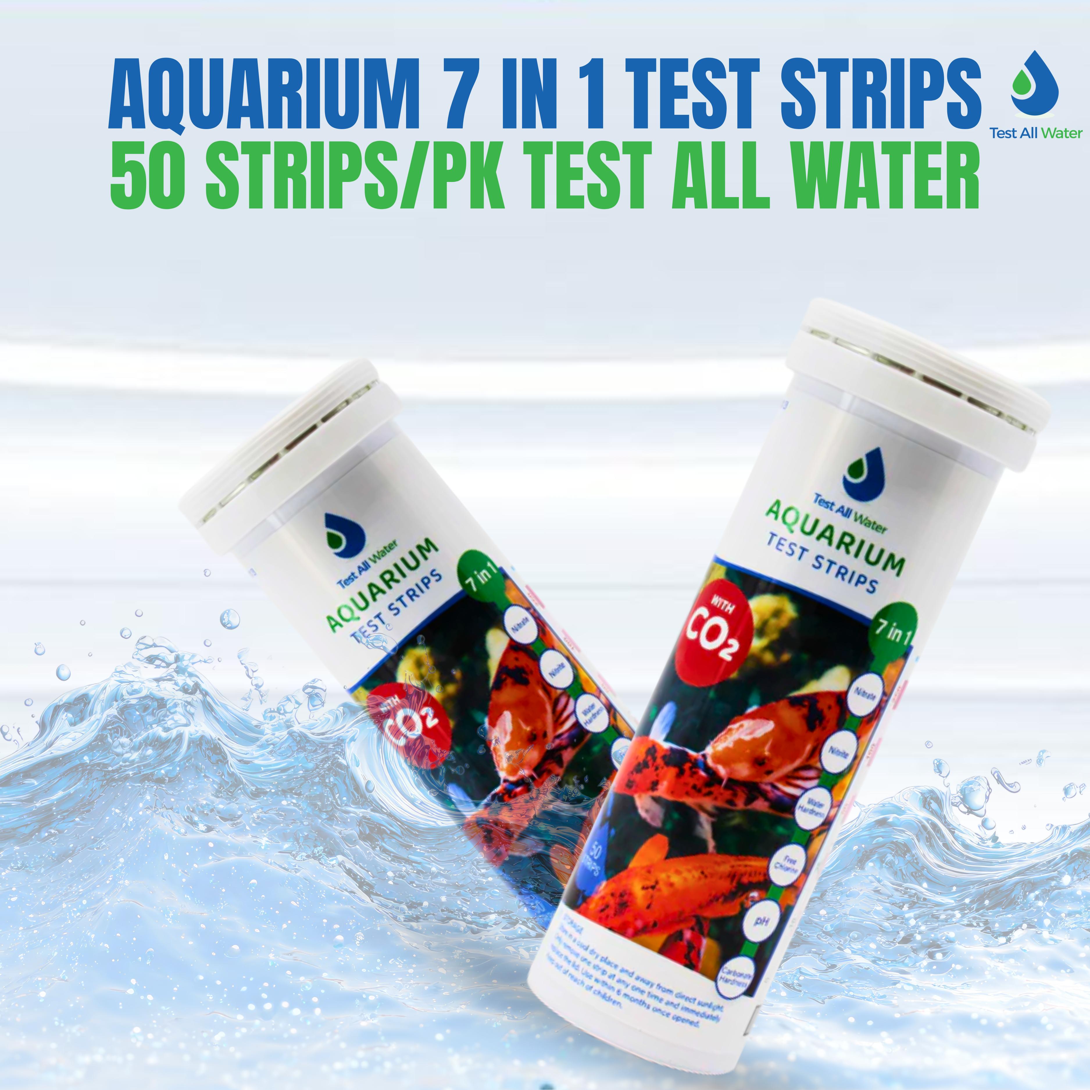 Aquarium 7 in 1 Test Strips, 50 strips/pk Test All Water