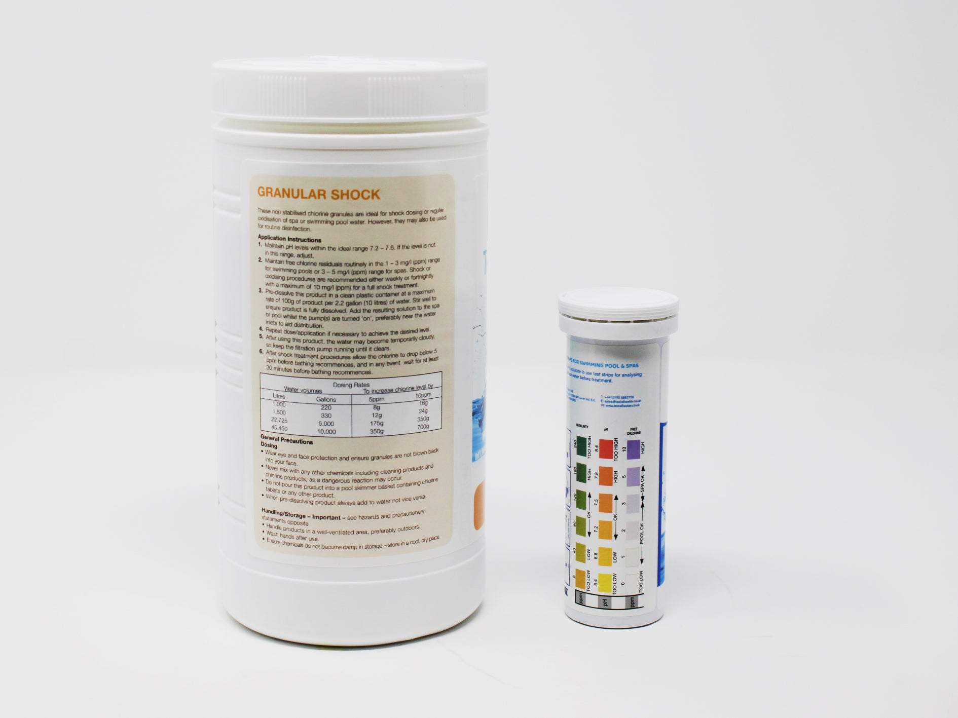 Test All Water Chlorine Granular Shock With 3 In 1 Testing Strips