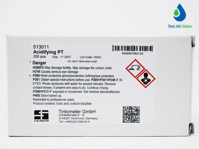 Lovibond Acidifying PT Tablets Foil (250 Tablets)