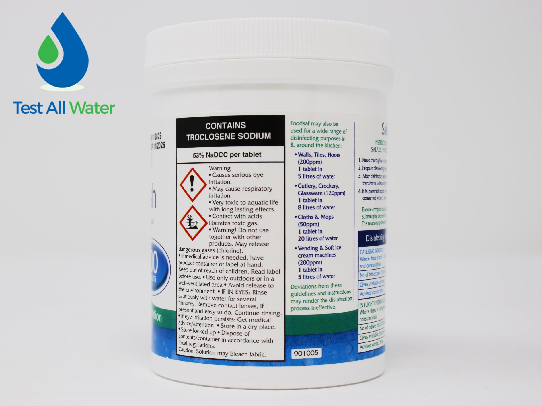 FoodSaf Salad Wash Tablets 1.7g