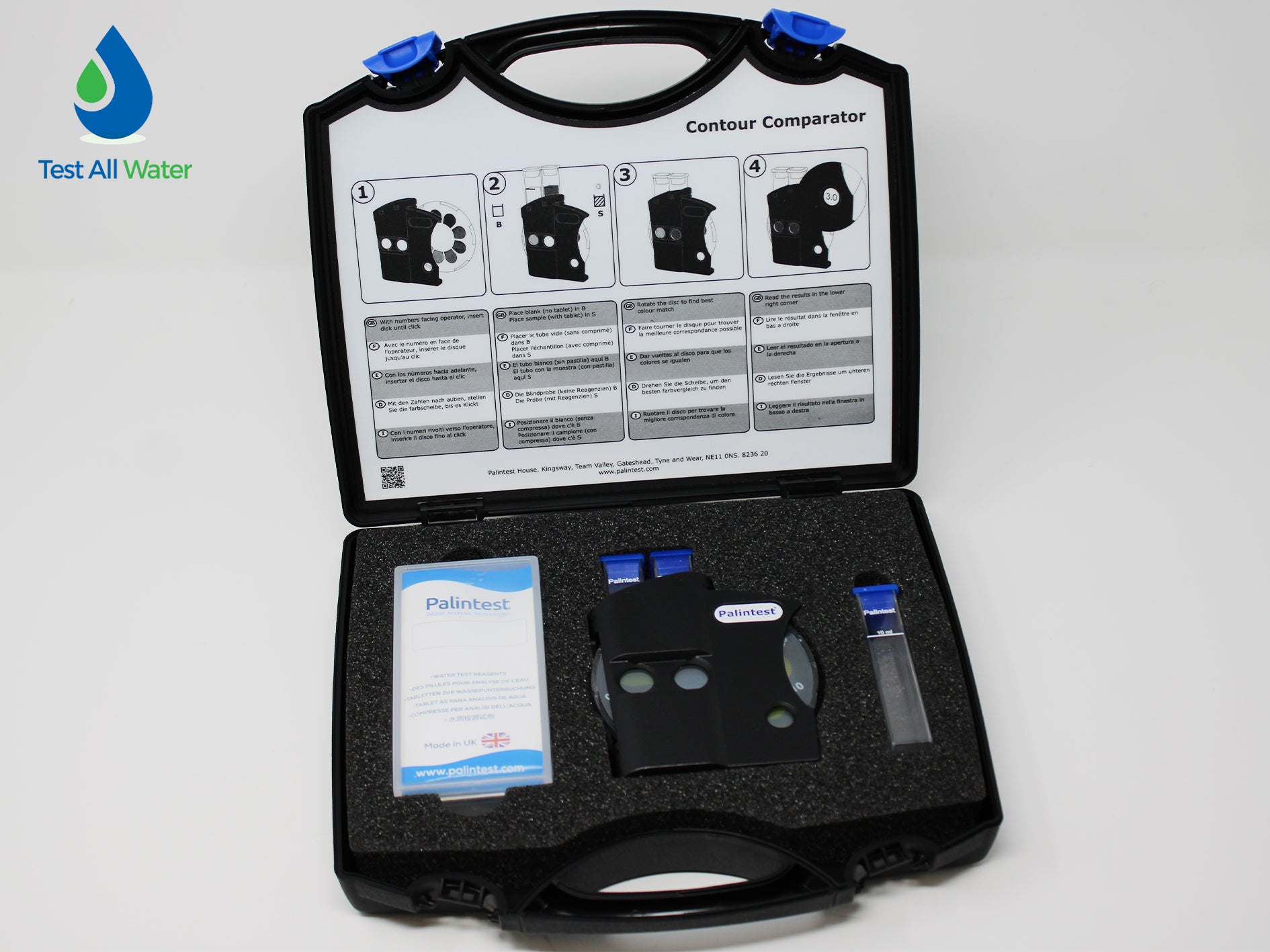 Palintest Contour Comparator Kit Chlorine High Range 0-50mg/l