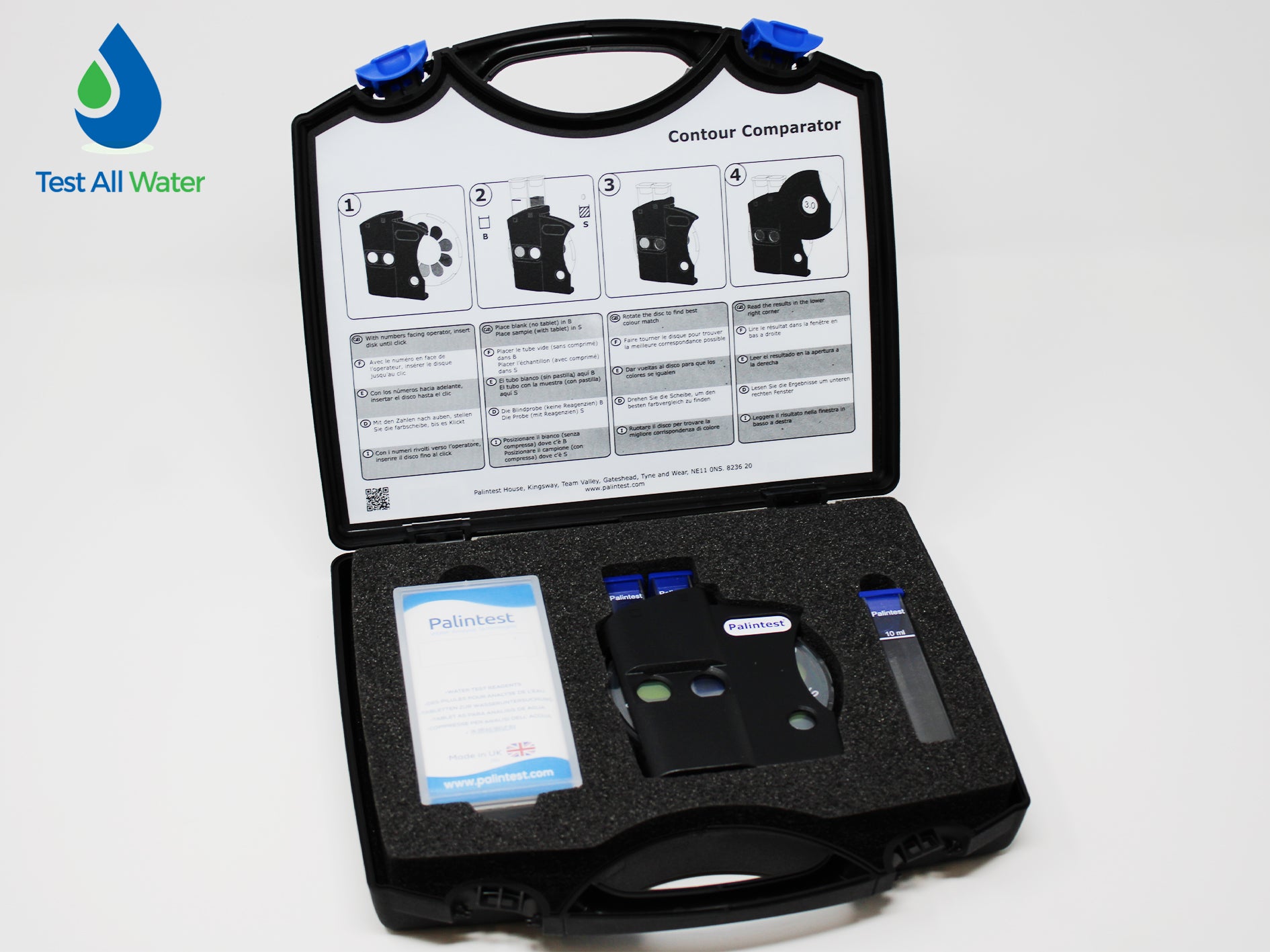 Palintest Contour Comparator Kit,Phosphate HR 0-100mg/l PO4