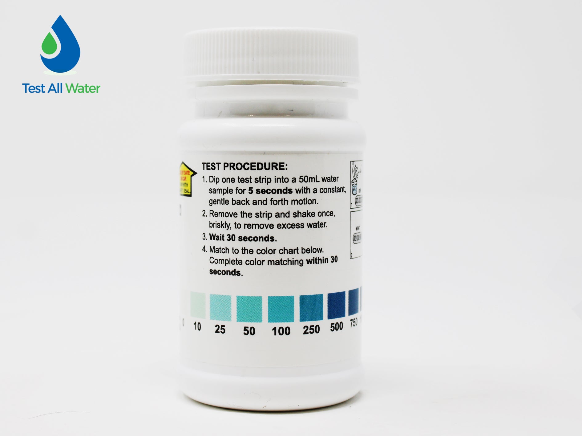 Chlorine Dioxide High Range Test Strips