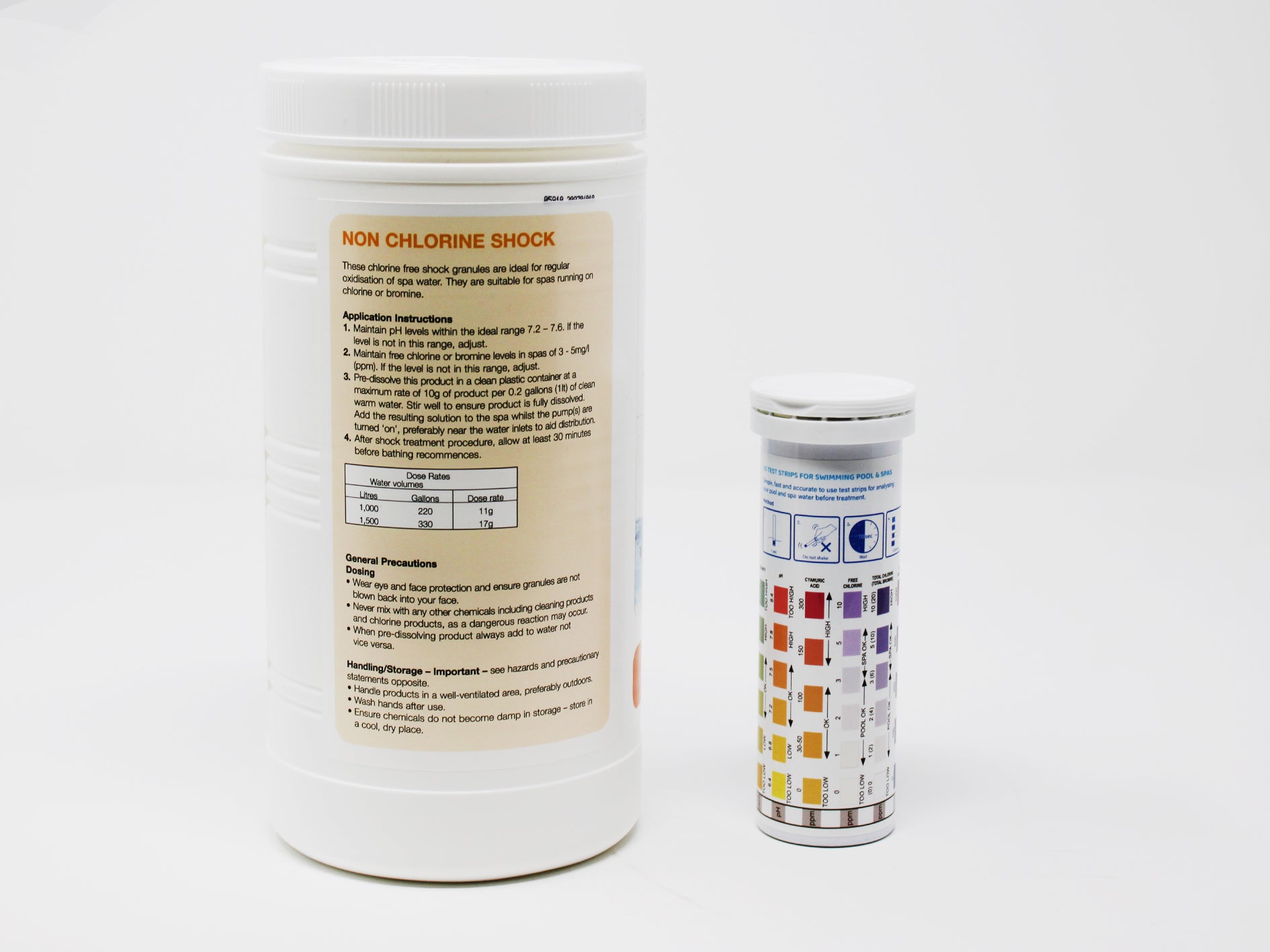 Test All Water Spa Non Chlorine Shock With 6 In 1 Testing Strips