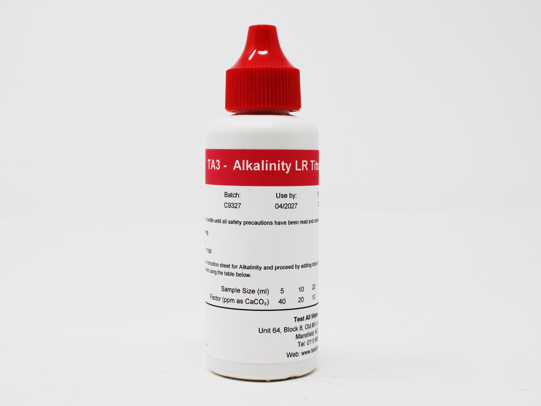 Test All Water TA3 - Alkalinity LR Titrant