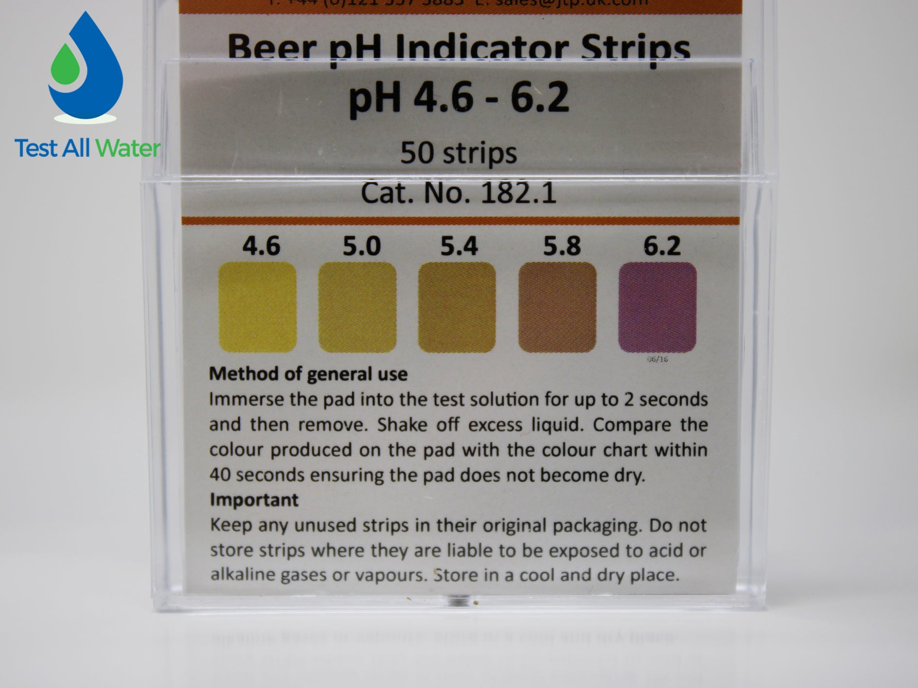 Beer pH Indicator Strips( pH 4.6 - 6.2)