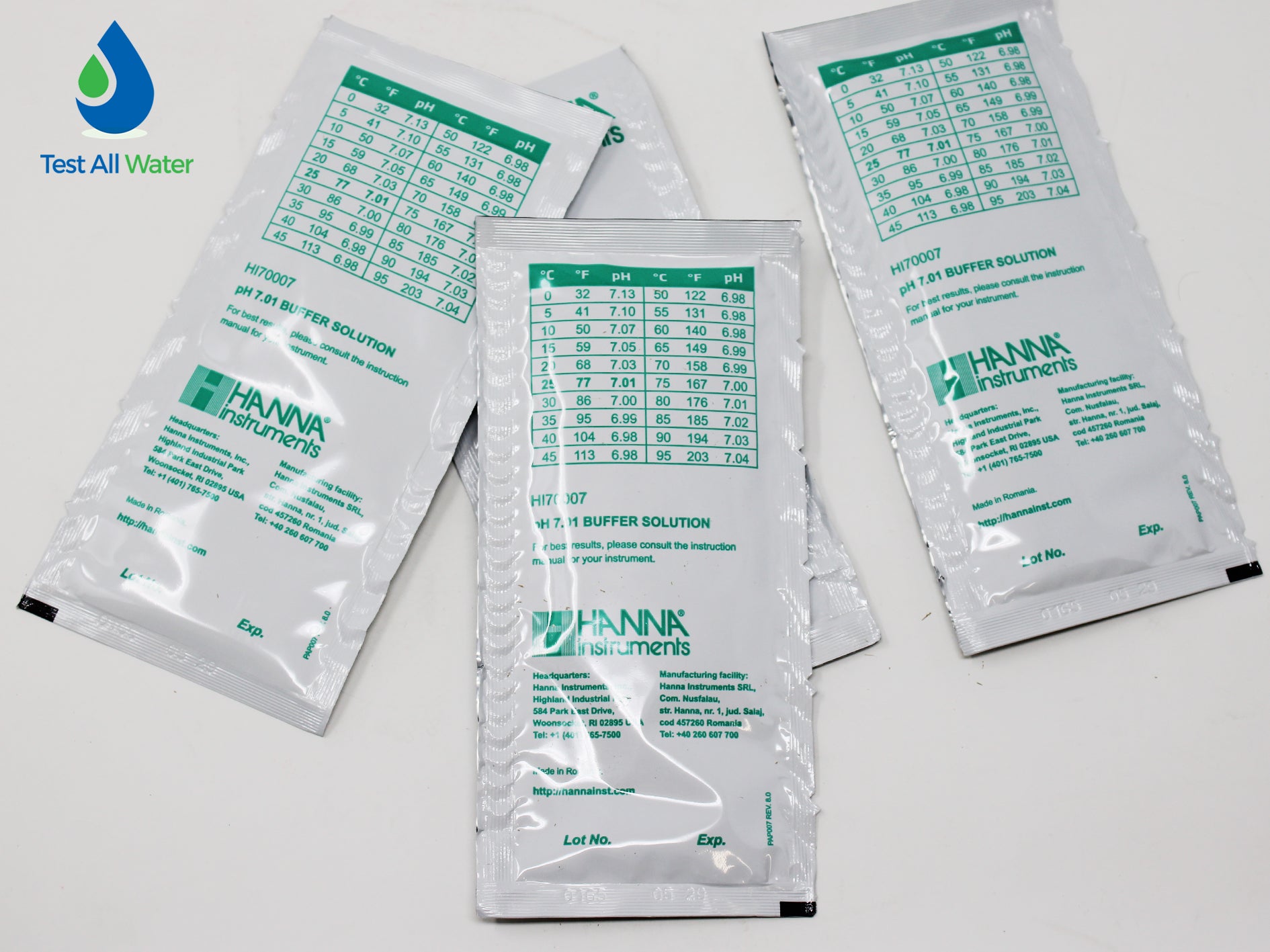 Hanna Instruments-77400P pH Combination Buffer Solution Kit 4.01 & 7.01 5 x 5 20ml sachets