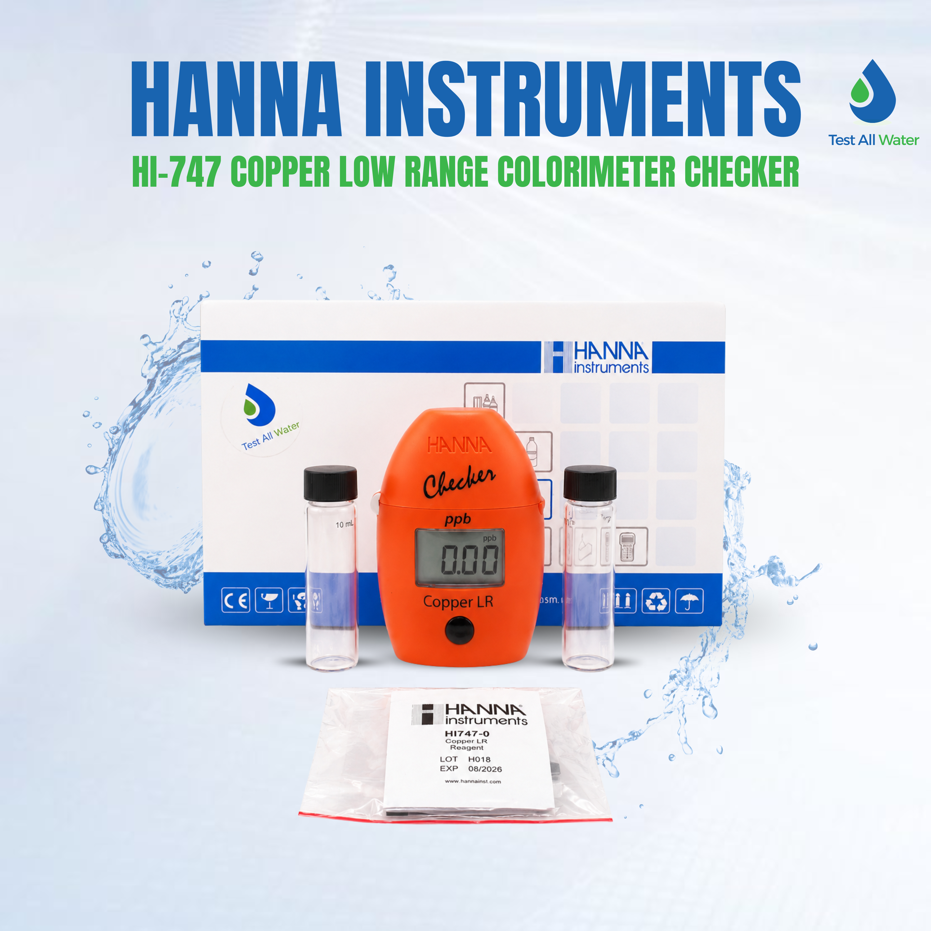 Hanna Instruments HI-747 Copper Low Range Colorimeter Checker