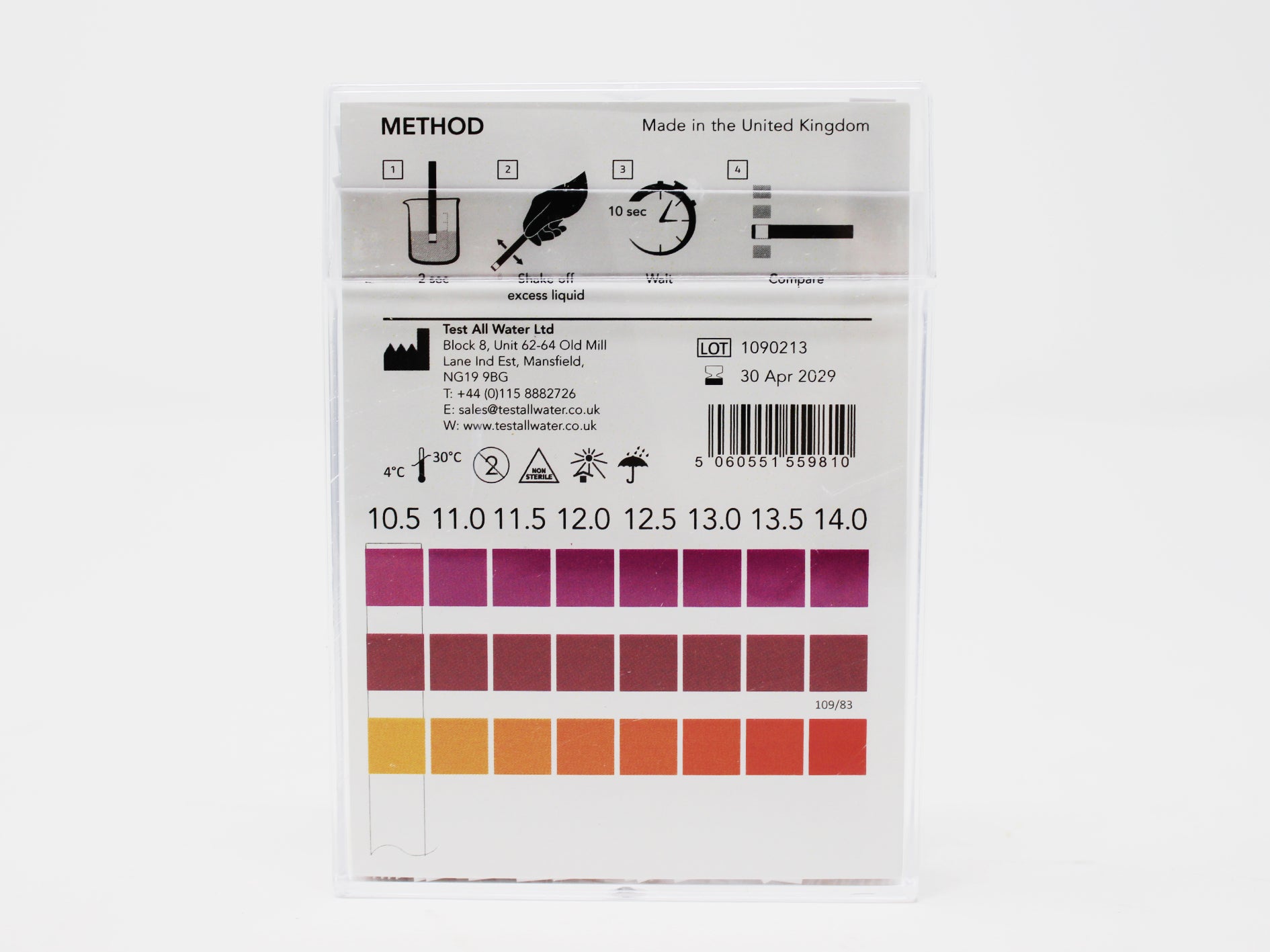 pH Indicator Strips pH 7.0 - 14.0 Test All Water