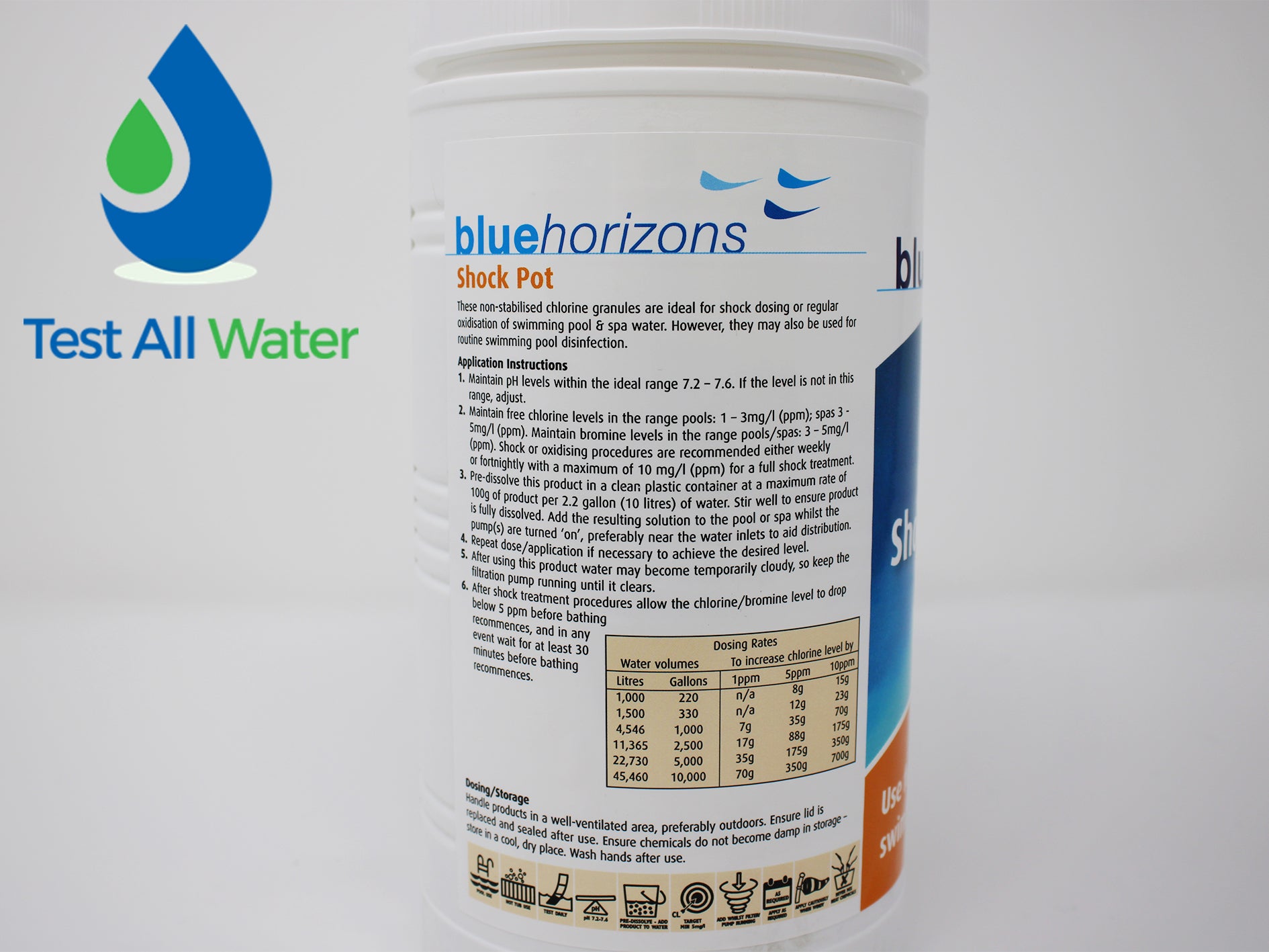 Blue Horizons Chlorine Shock Pot 1kg - Use SHGRAN1OL if out of stock