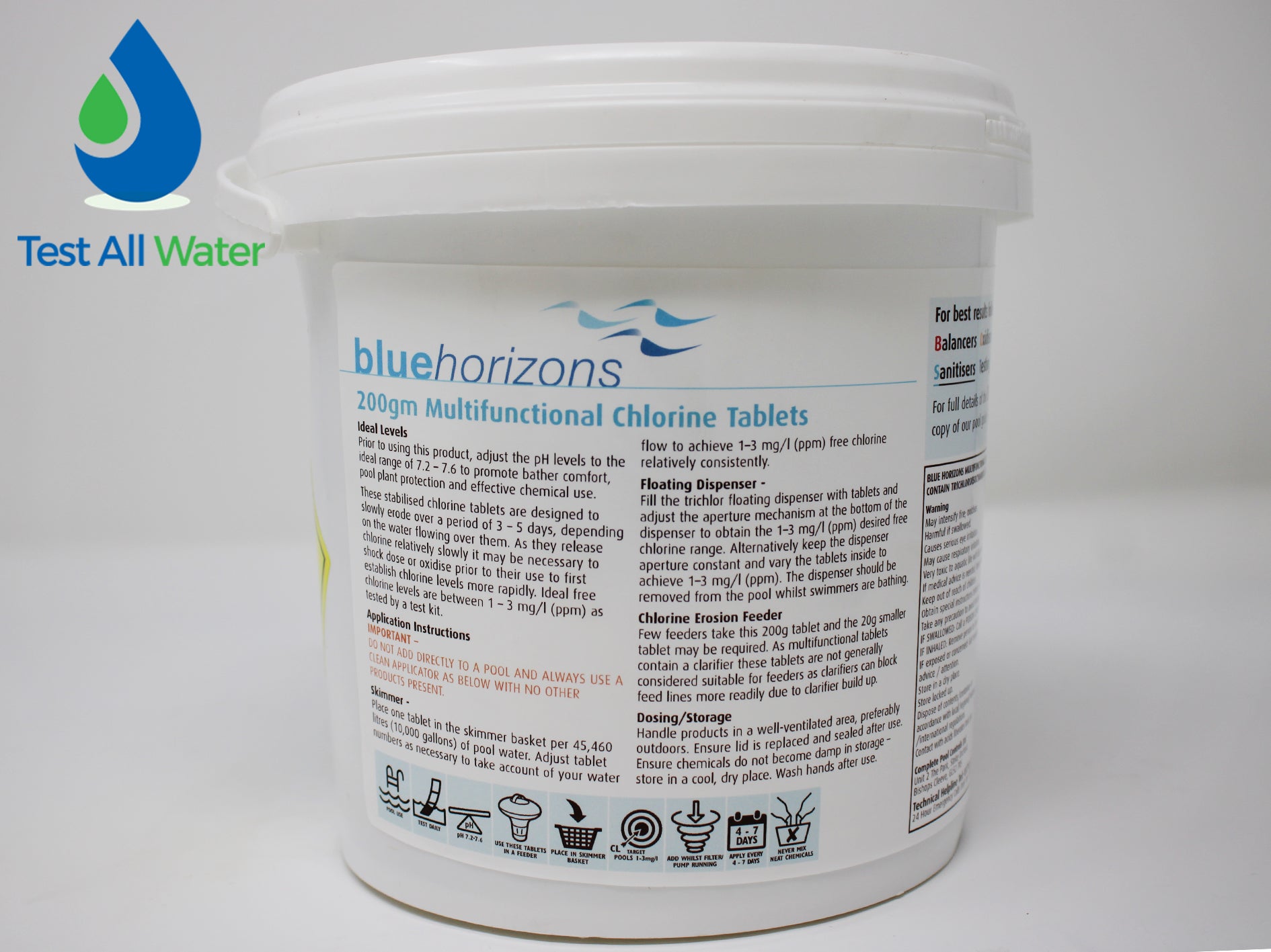 Blue Horizons 200g Large Multifunctional Chlorine Tablets 2kg - Use MFTAB2002OL if out of stock