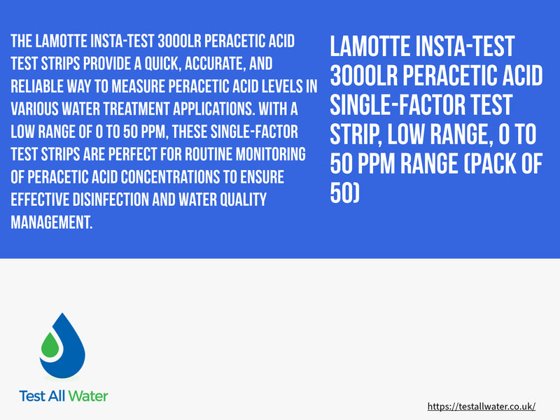 La Motte Peracetic Acid Test Strips - Low Range 0-50