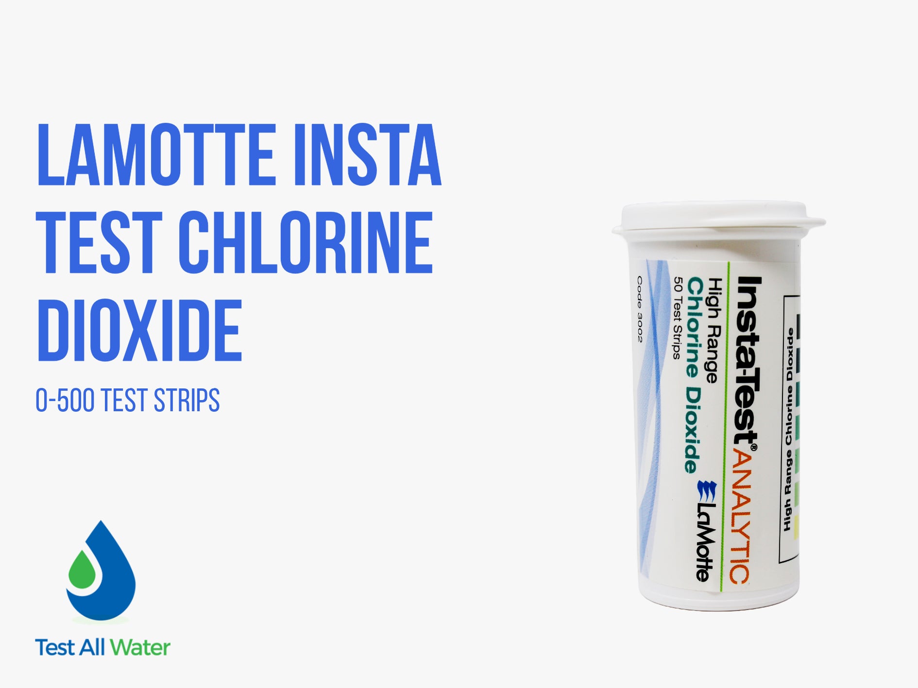LaMotte Insta Test Chlorine Dioxide 0- 500 Test Strips