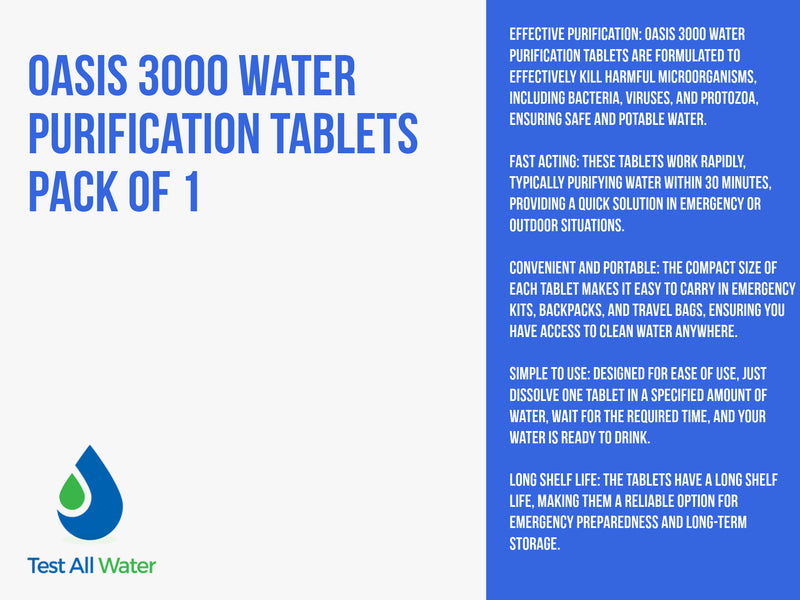 Oasis 3000 Water Purification Tablets