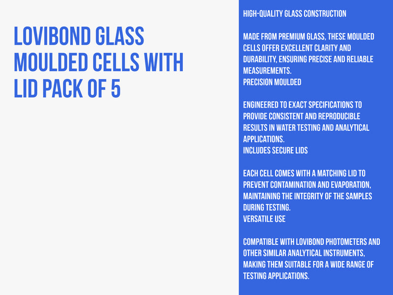 Lovibond Glass Moulded Cells with lid