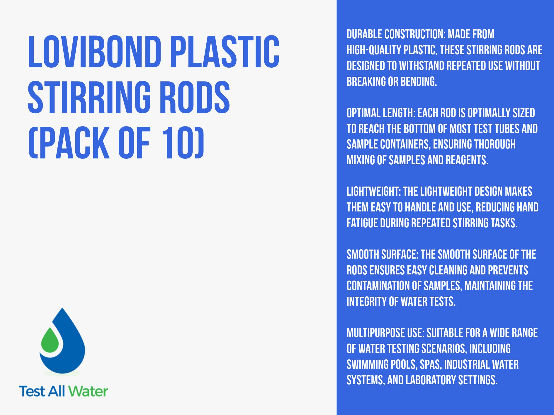Lovibond Long Plastic Stirring Rods