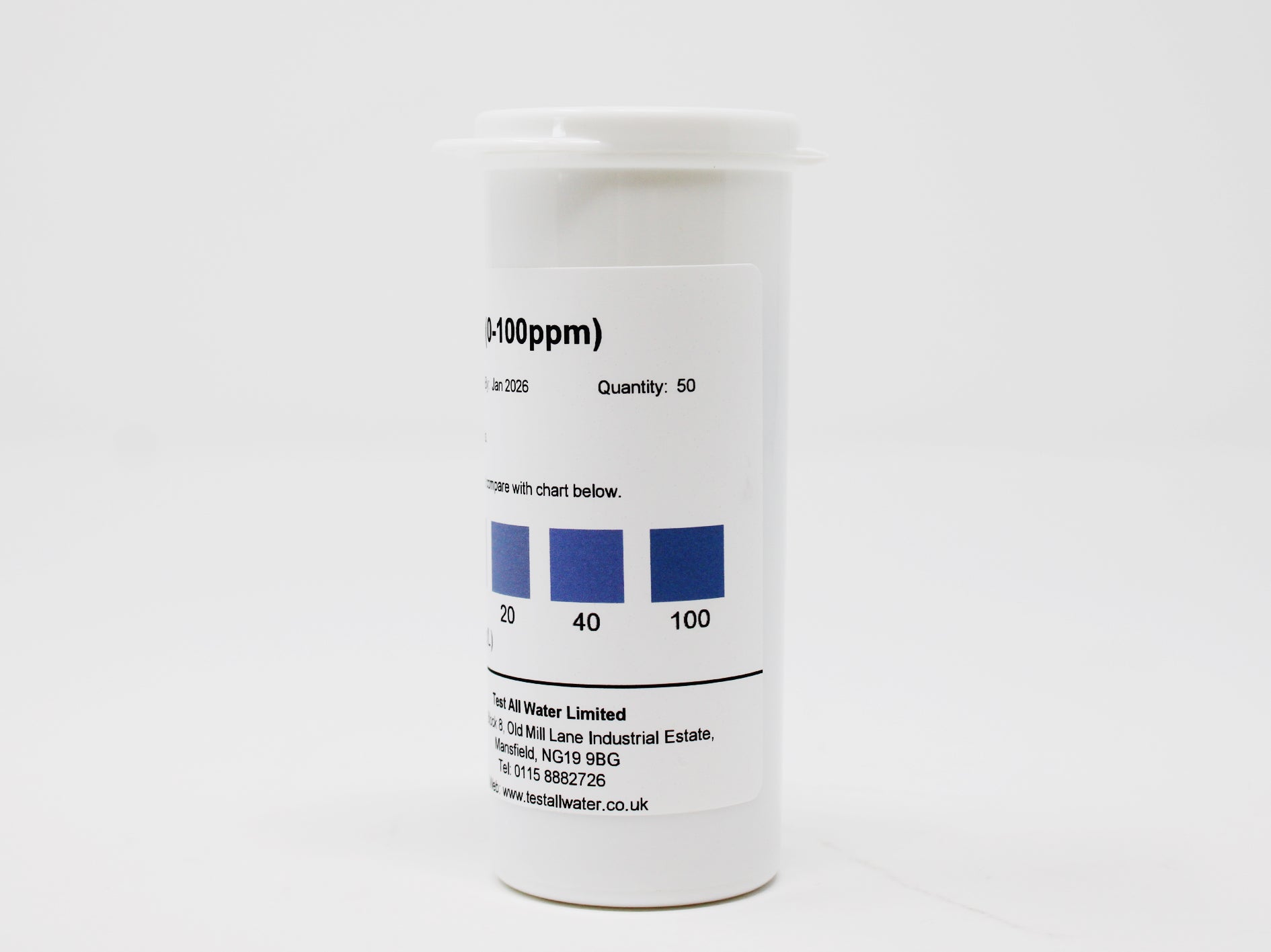 Zinc Test Strips [0-100ppm] (50Pk)