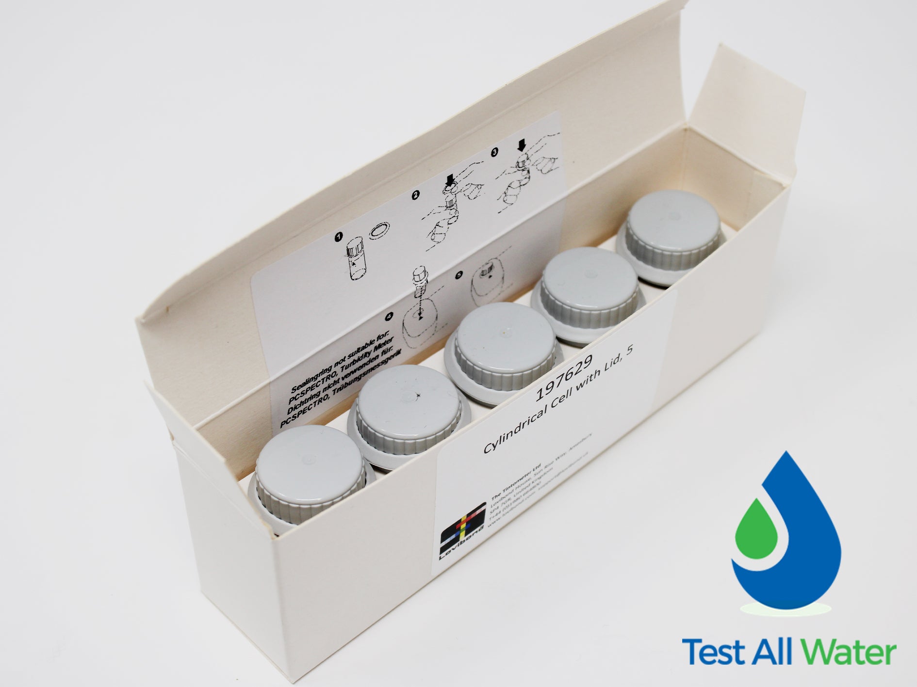 Lovibond Photometer Cylindrical Cells with lid. 10ml