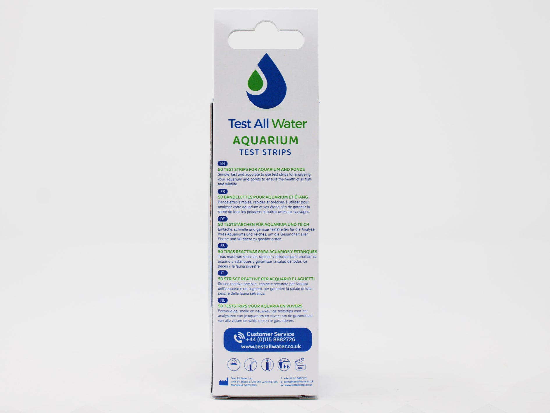 Aquarium Nitrate/Nitrite 250/10, 50 strips/pk Test All Water
