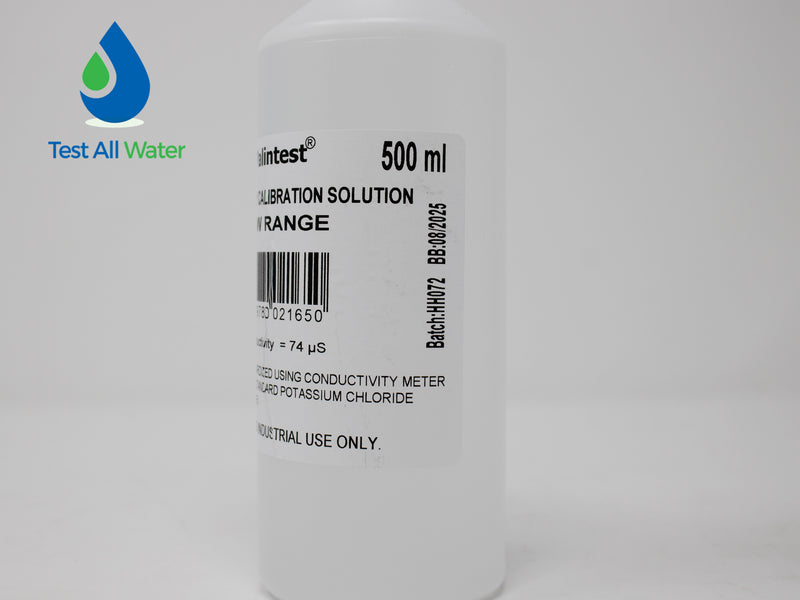 Palintest Calibration Conductivity Solution, Low Range, 74µS/cm, 500mL