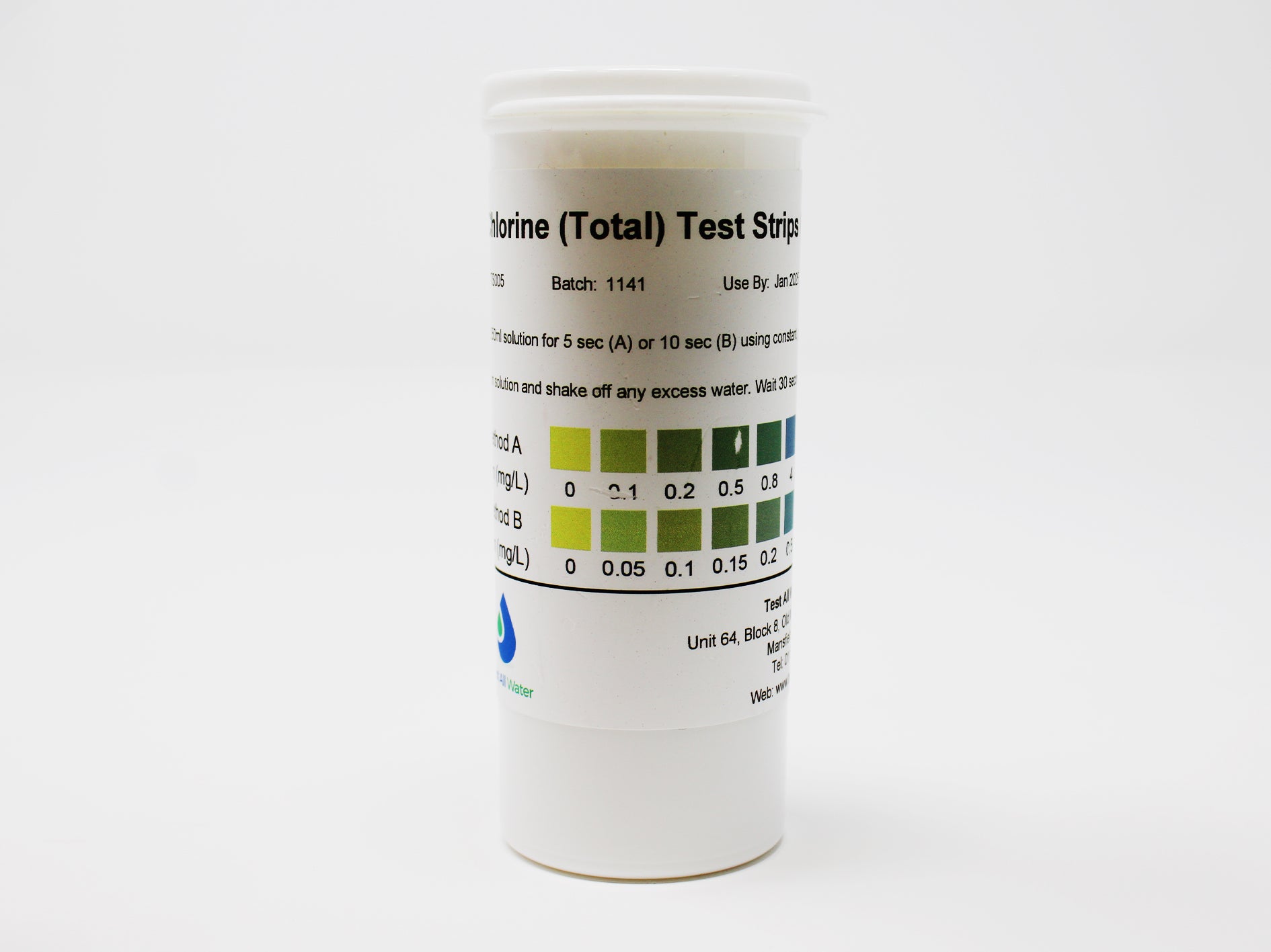Chlorine Total Test Strips [0-10ppm] (50Pk)