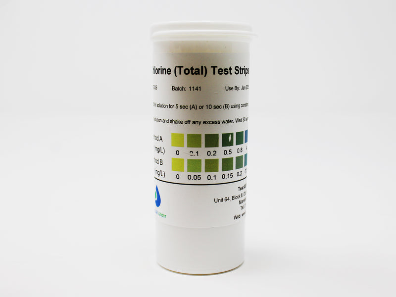 Chlorine Total Test Strips [0-10ppm] (50Pk)