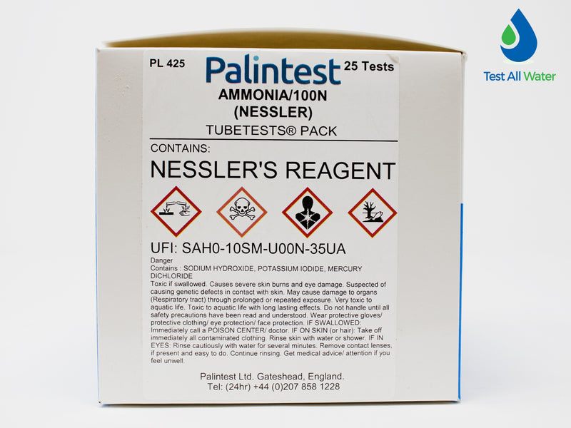 Palintest Ammonia (Nessler), 0 - 100 mg/L N Tubetests