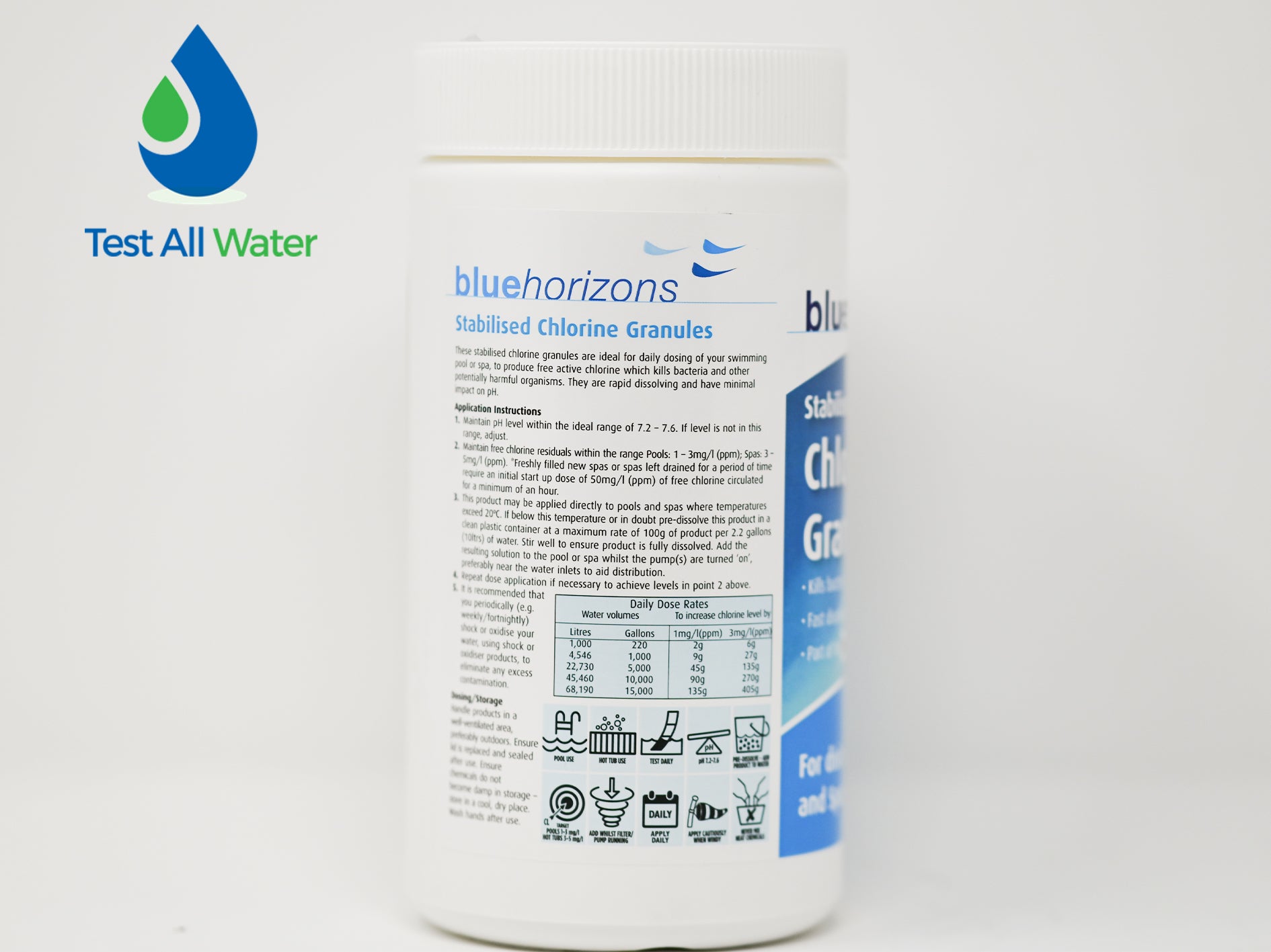 Blue Horizons Chlorine Granules 1kg use CLGRAN1OL as alternative