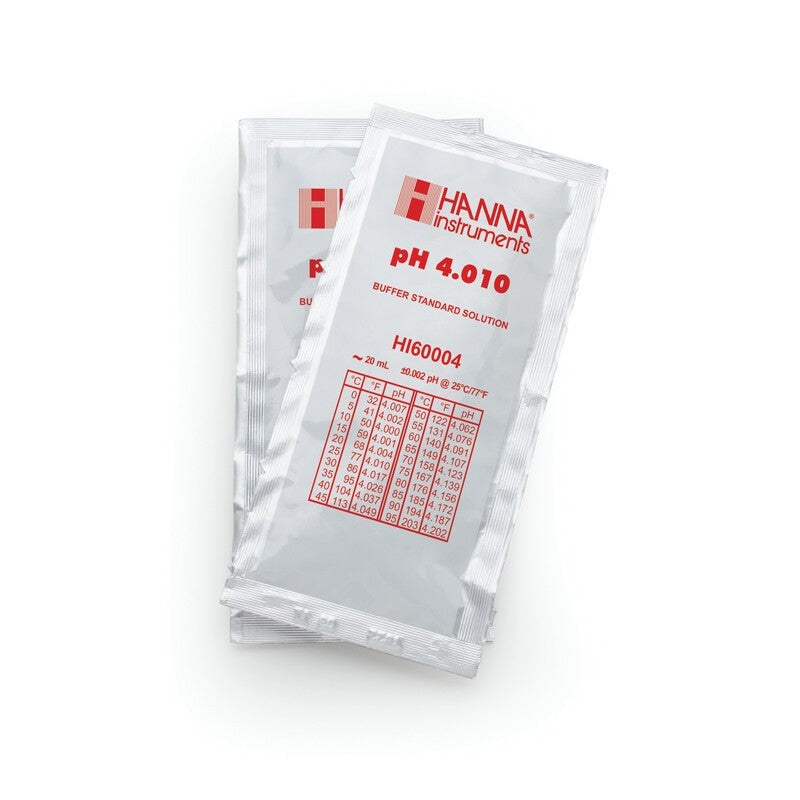 Hanna Instruments HI-60004-02 pH 4.010 Millesimal Buffer Solution (±0.002 pH), 25 x 20ml sachets