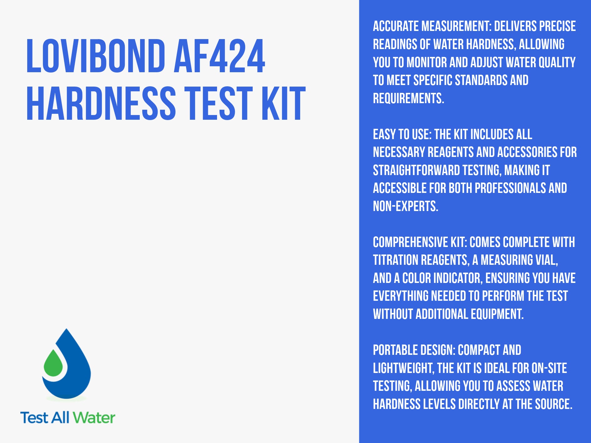 Lovibond AF424 Hardness Test Kit