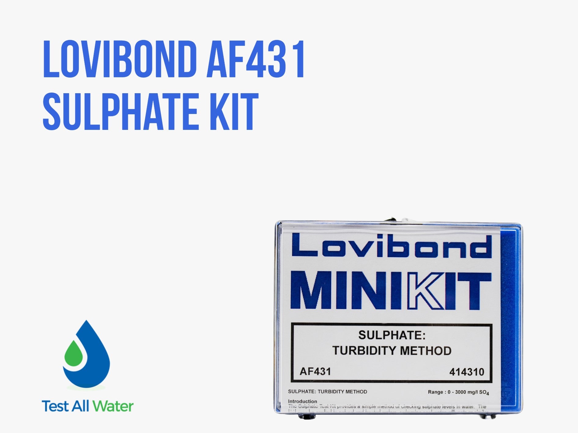 Lovibond AF431 Sulphate Kit